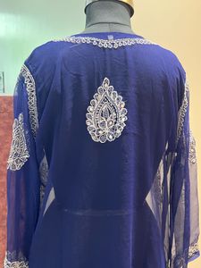 Elegant Blue Chiffon Kurti