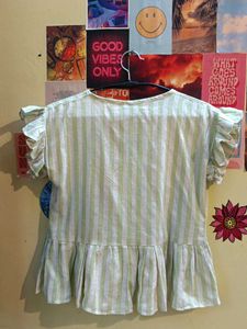 Striped Ruffle Top