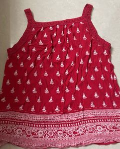 Red Floral Tank Top