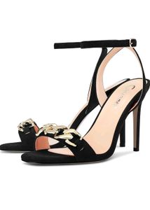 Black Heels with Gold Chain