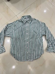 Green Striped Formal Shirt