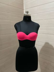 Undiz Imported Pink Strapless Bra