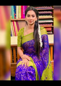 Super chiffon brasso With contrast  blousePallu co