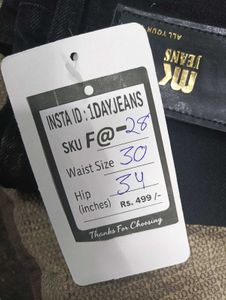 F@28 Size-30 Straight Jeans