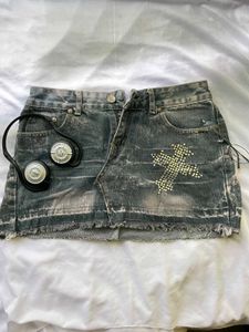 Y2k Denim Short Skirt