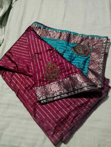 Maroon Saree