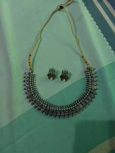 Oxidized Silver Necklace Set