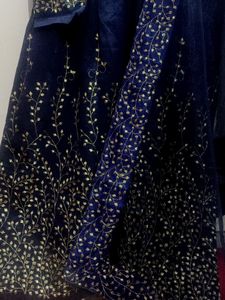 Blue Gown With Beautiful Embroidery 😍