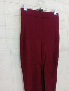 Burgundy Pencil Skirt