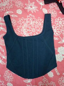 Navy Corset Top