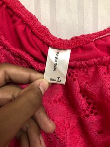 Piaza Itslia Pink Off Shoulder Top