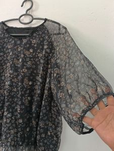Floral Sheer Top