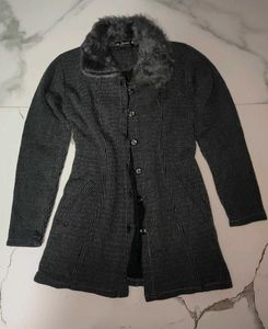 winter grey cardigan