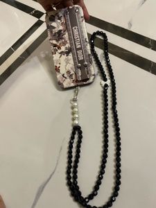Crystal Beaded Sling With Phone Lanyard Patch