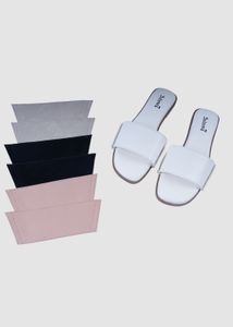 White flats- With Multi-styling Straps