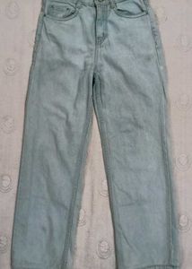 Ice Blue Denim Wide Leg