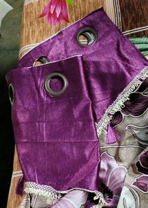 Purple Floral Curtains (Set of 2)