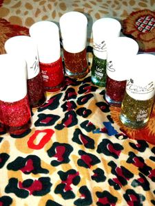 7 Colour Glitter Nail Paint