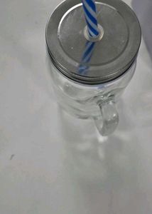 Mason Jar Water Sipperwith Lid and Straw