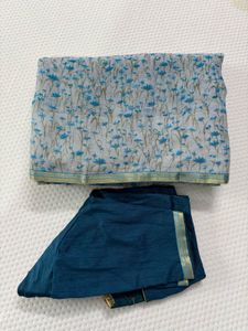 Saree with stitched blouse