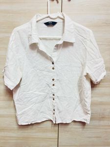 White Crop Shirt
