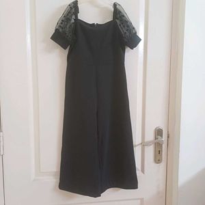 SHEIN net sleeves Black Jumpsuit for girls (5