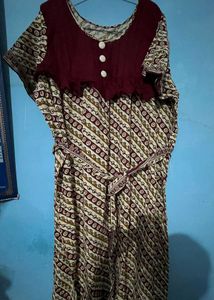 Vintage Batik Print Dress