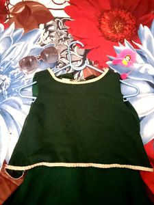 Elegant Green A-Line Dress