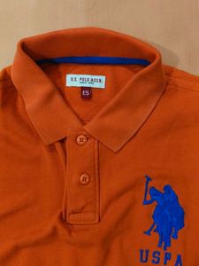 US Polo Assn. Orange ES Size Shirt