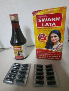 swarn lata syrup 225ml with 20capsules pack