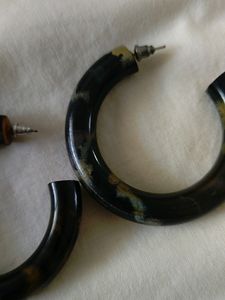 Wooden Hoop Earrings