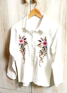 Cotton Embroidery Work Shirt Size-38