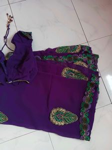 Violet Saree