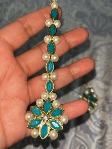 Teal &amp; Pearl Jewelry Set