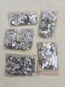 Chamki Material Sequence Silver Colour