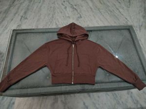 Brown Zip-Up Hoodie