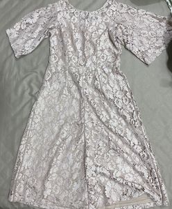 Blush Pink Lace Dress