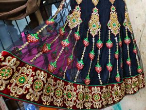 Black Lehanga With Beautiful Flowers 🌹 Design 🔥