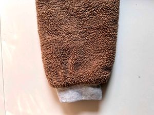 Brown Fleece Zip-Up Hoodie Jacket