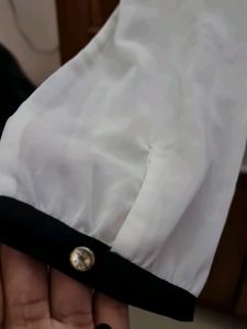 SCULLERS white Full Sleeve High Collar Top