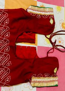 Maroon Color Bandhani Blouse
