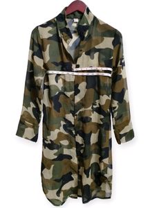 Camouflage Sheer Longline Shirt (Woman)