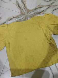 Mustard Button Down Top