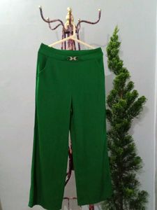Green Wide Leg Pants