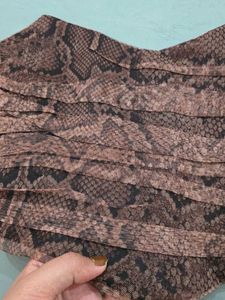 ZARA Mesh Snake Print Corset Top
