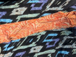 Retro Swirl Print Mesh Pants (Never Worn)