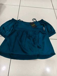 Teal Off-the-Shoulder Top