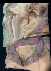 Peach Embroidered Salwar Kameez