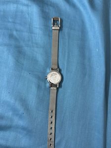 Fast rack—Silver-Tone Mesh Watch