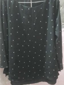 Black Printed Top